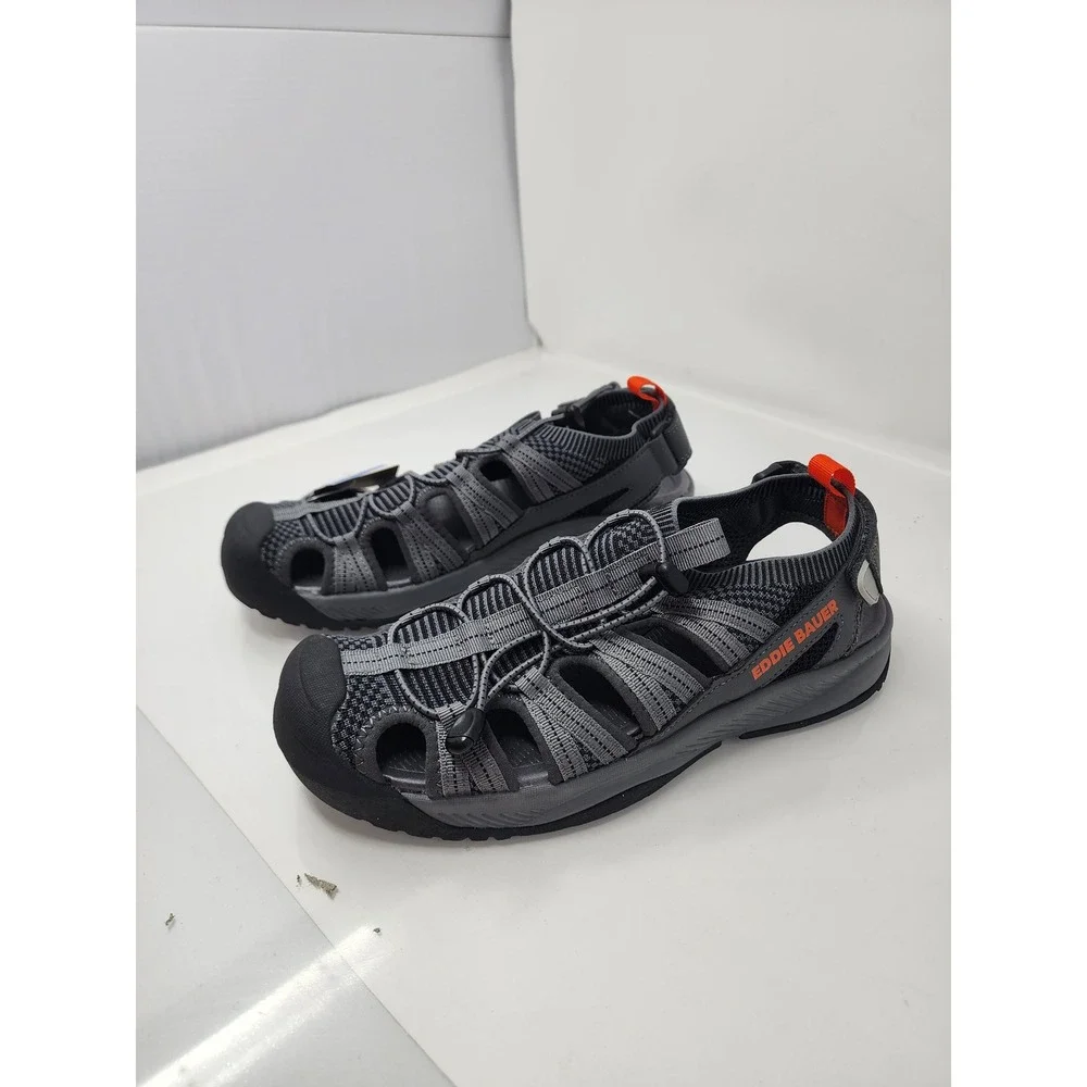 Eddie Bauer Mens Cedar Hiking Sandals Grey Knit Athletic Size 9